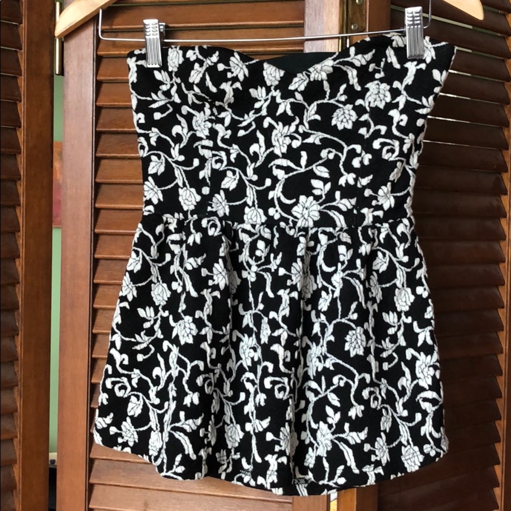 Pins and Needles Peplum Tube Top